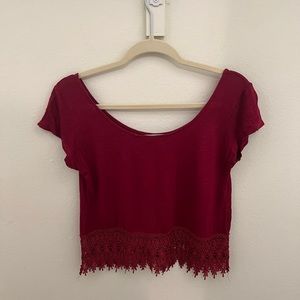 American Dream- Size X-Small - Crimson Red Top